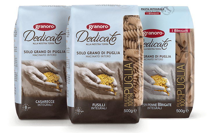 Pâtes sèches complètes Fusilli 20 sachets 500 g IT Granoro